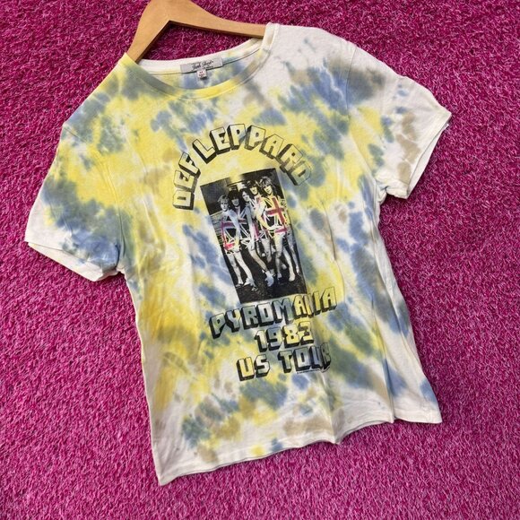 Def Leppard Pyromania 1983 US Tour Heavy Metal Tie Dye Top M - Picture 3 of 4